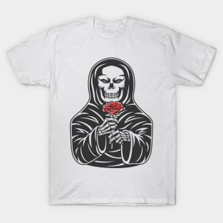 skeleton with rose T-Shirt